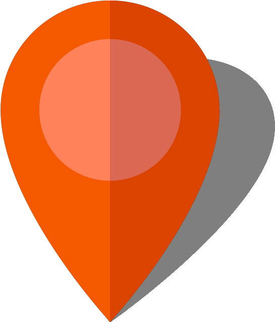 Location Map Pin Orange10 - Location Icon Orange Png (568x640)