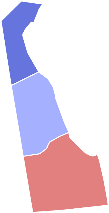 Delaware Governor Election Results By County, - Poster (393x768)