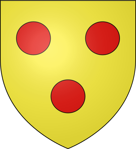 Original Undifferenced Coat Of Arms Of The House Of - Courtenay Coat Of Arms (440x484)