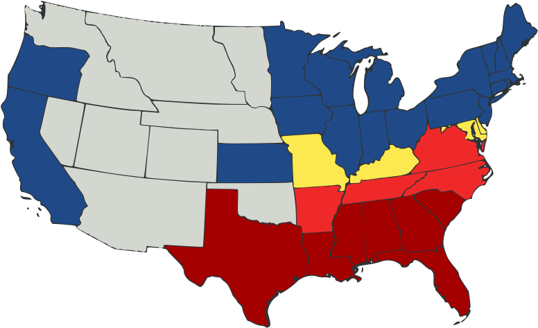 Us Secession Map - Cinco De Mayo America (2000x1227)