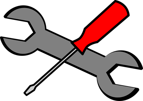 Tools Wrench Screwdriver Equipment Work Co - Screw Driver Clipart (481x340)