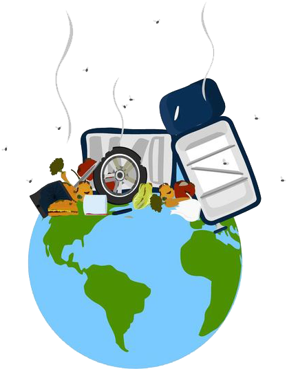 Earth Municipal Solid Waste Planet Illustration - Solid Waste Pollution Png (600x600)