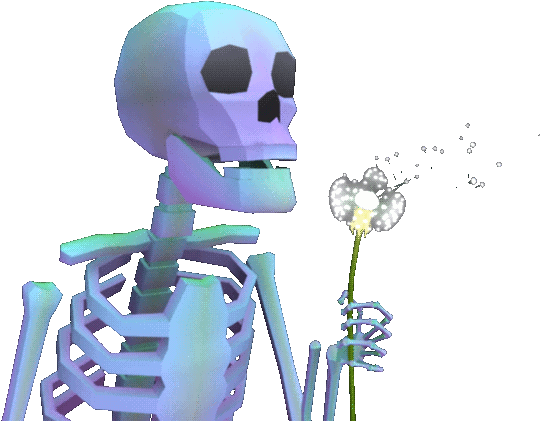 Dandelion Skeleton Gif - Spooky Skeleton Gif Transparent (540x540)