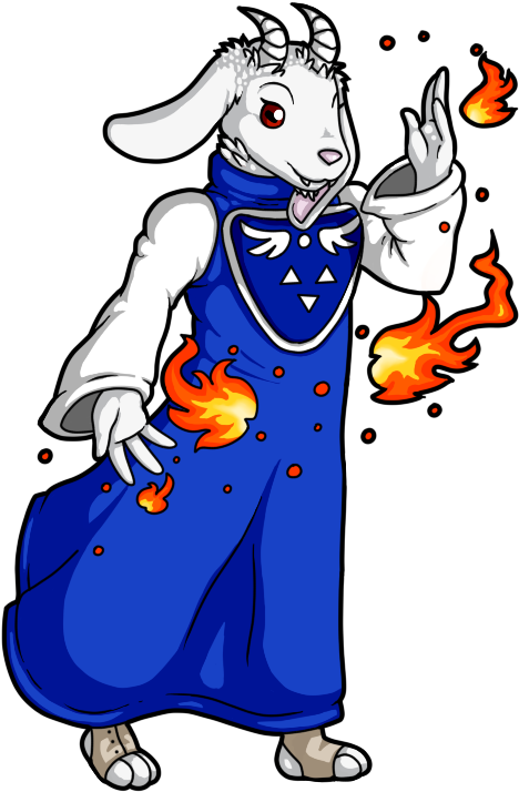 Firey Toriel By Silverstarsheep - Undertale Toriel Fight Transparent (503x764)