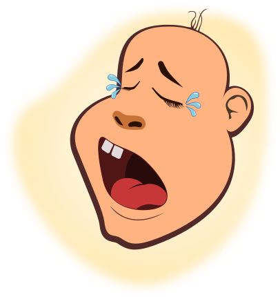 The Worst Reverse Rainbow Perk Challenge Attempt Ever - Clip Art Baby Crying In A Diaper (413x438)