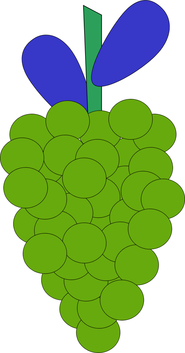 Vector Clip Art - Cartoon Grape Vine (600x1142)