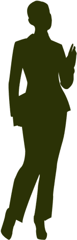 Executive Girl Standing Silhouette - Design Silhouette Business Woman Png (512x512)