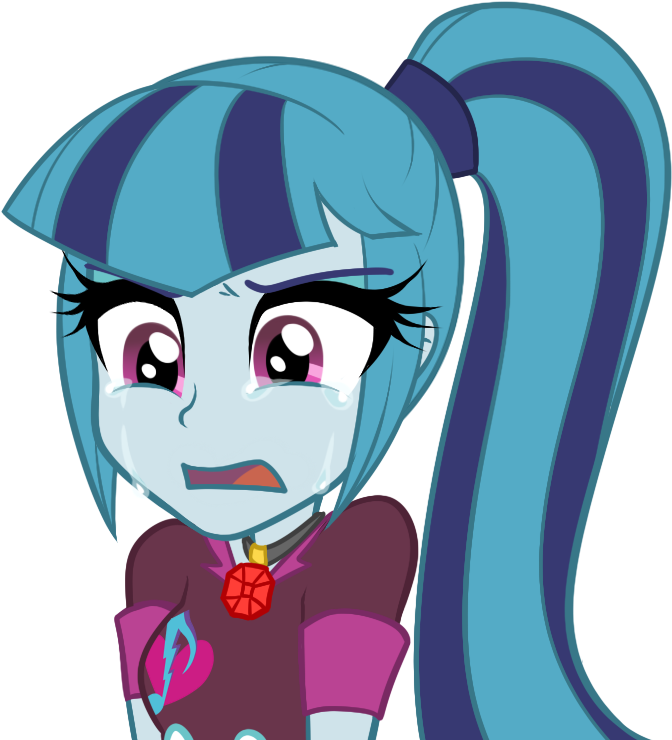 Rileyav, Crying, Equestria Girls, Rainbow Rocks, Safe, - Sonata Dusk Smile (722x745)