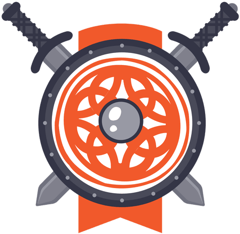 Sword War Badge Transparent Png - Escudos De Guerra Vikingas (512x512)
