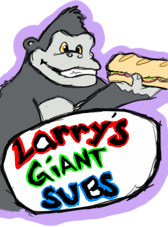Larry's Giant Subs By Butterfly-yote - Cartoon (717x965)