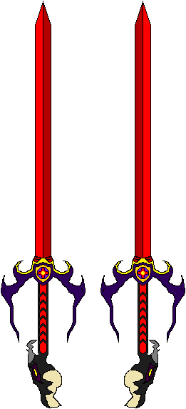 Twin Crimson Swords [unleashed] [transparent] By Bladeson12 - Transpaerent Sword (261x573)