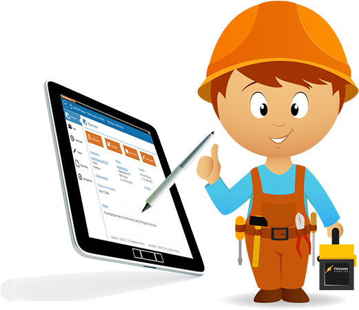 Field Service - Handyman Cartoon (600x487)