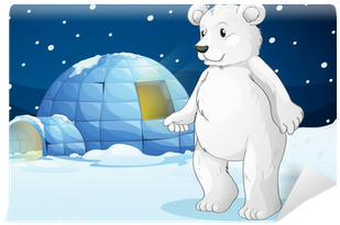 Illustration Of An Icy Igloo Picture Ornament (400x400)