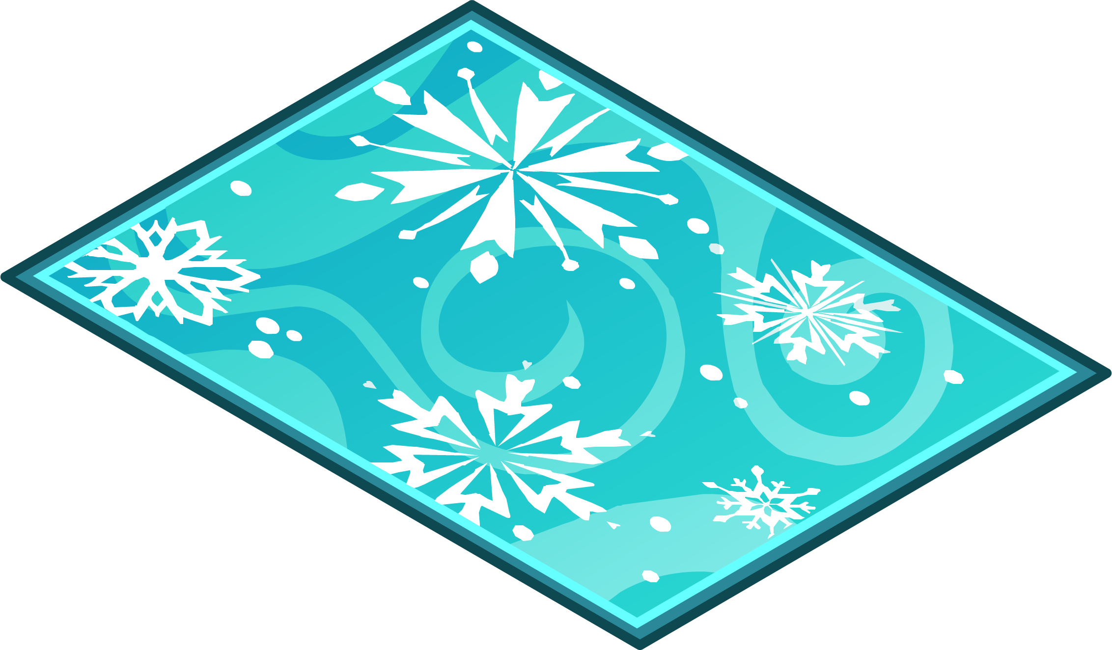 Ice Rug - Club Penguin Frozen Igloo Items (2264x1324)