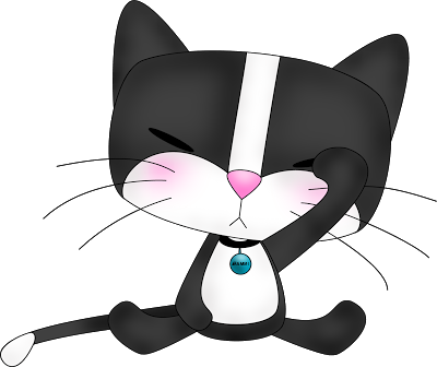 Tuxedo Cat Clipart Cartoon - Tuxedo Cat Cartoon Clipart Transparent (400x336)