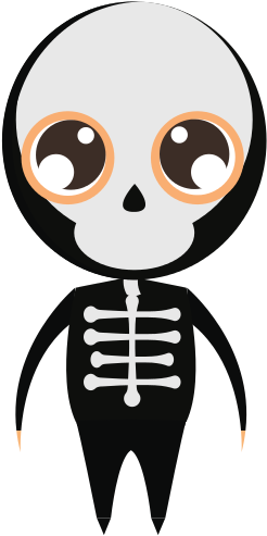 Isolated Skeleton Cartoon - Halloween Costume (550x550)