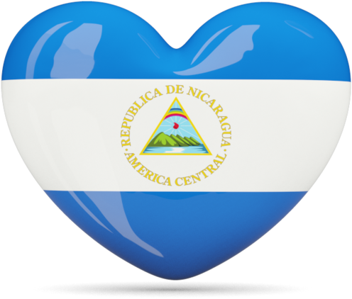 Nicaragua Flag Heart (640x480)