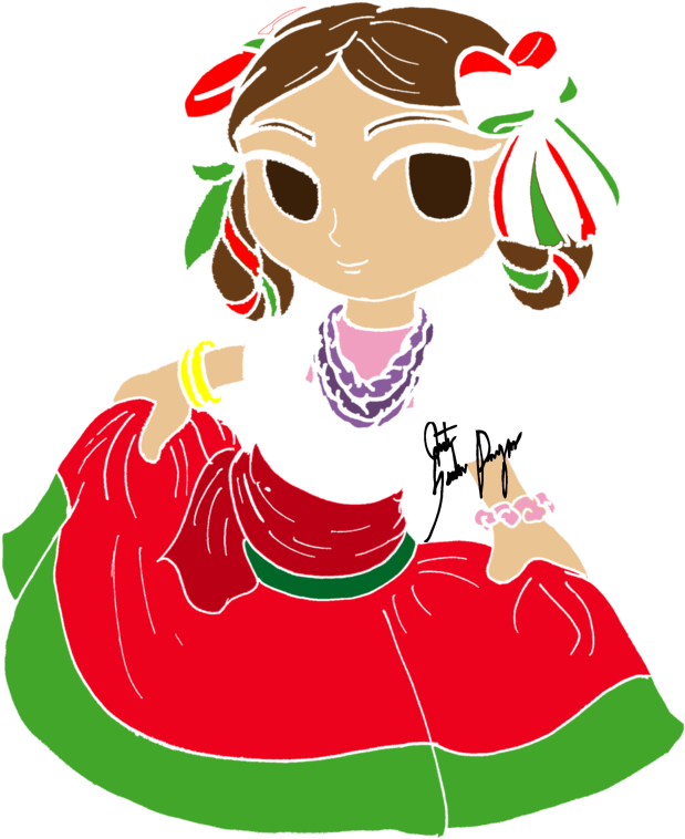 Image Result For Costumbres De Nicaragua Clipart - Dibujo De China Poblana (786x1017)