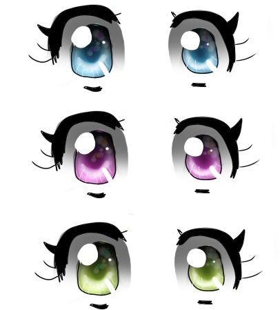 Anime Eyes Transparent Background - Anime Eyes No Background (415x515)