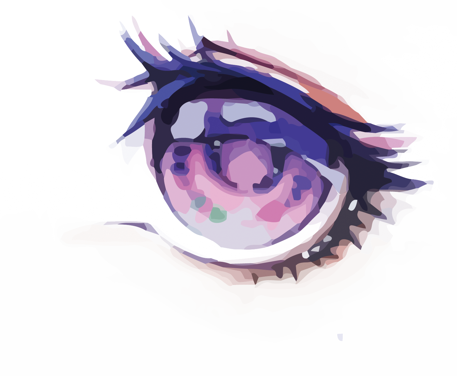 Eye Watercolor Painting - Anime Watercolor Eye (1500x1235)