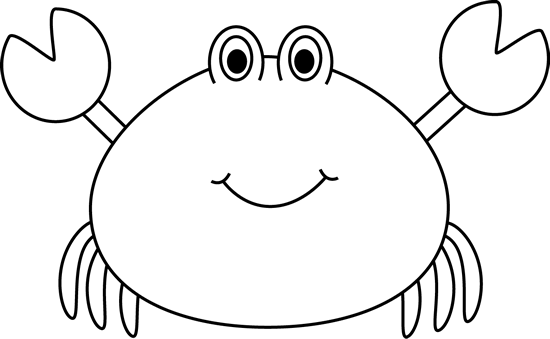 Hermit Crab Clip Art At Clker Vector Royalty - Black And White Crab (550x339)