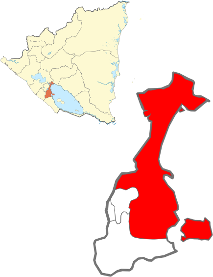 Granada Location Within Granada Department - Ubicacion Geografica De Granada Nicaragua (480x574)