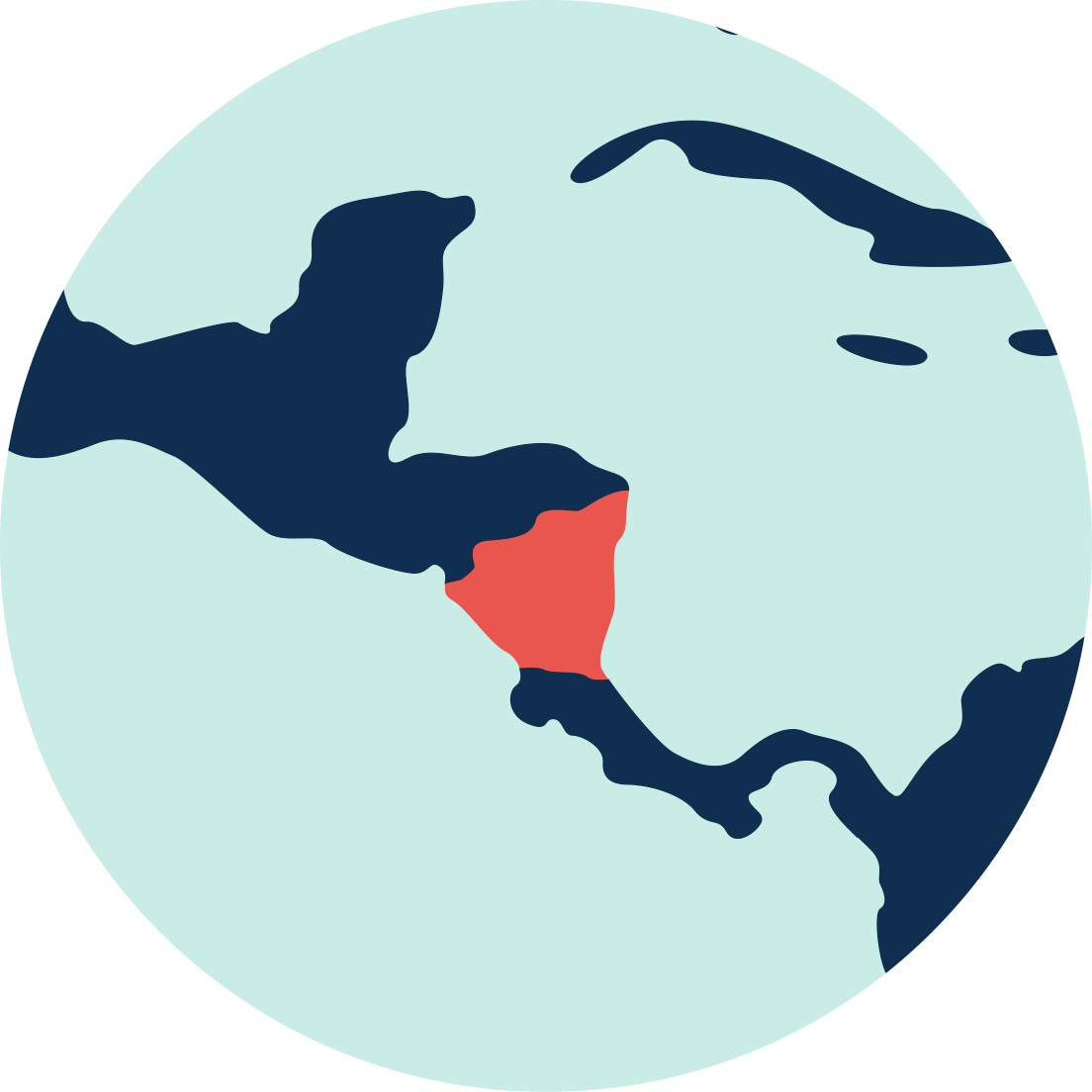 Nicaragua - Jamaica On World Map (1104x1104)