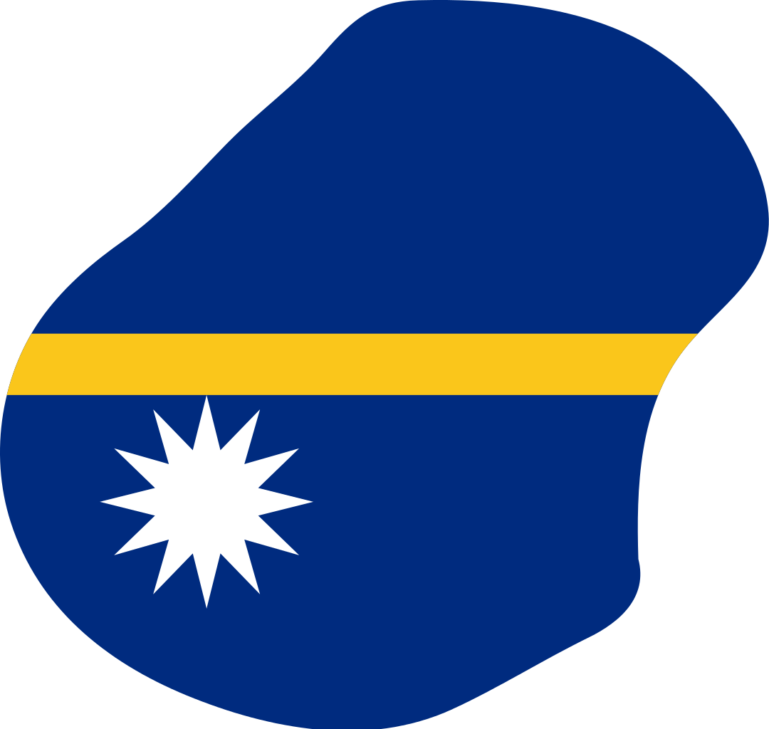 The Us Has Not Funded Nicaragua, Venezuela - Nauru Map With Flag (1080x1024)