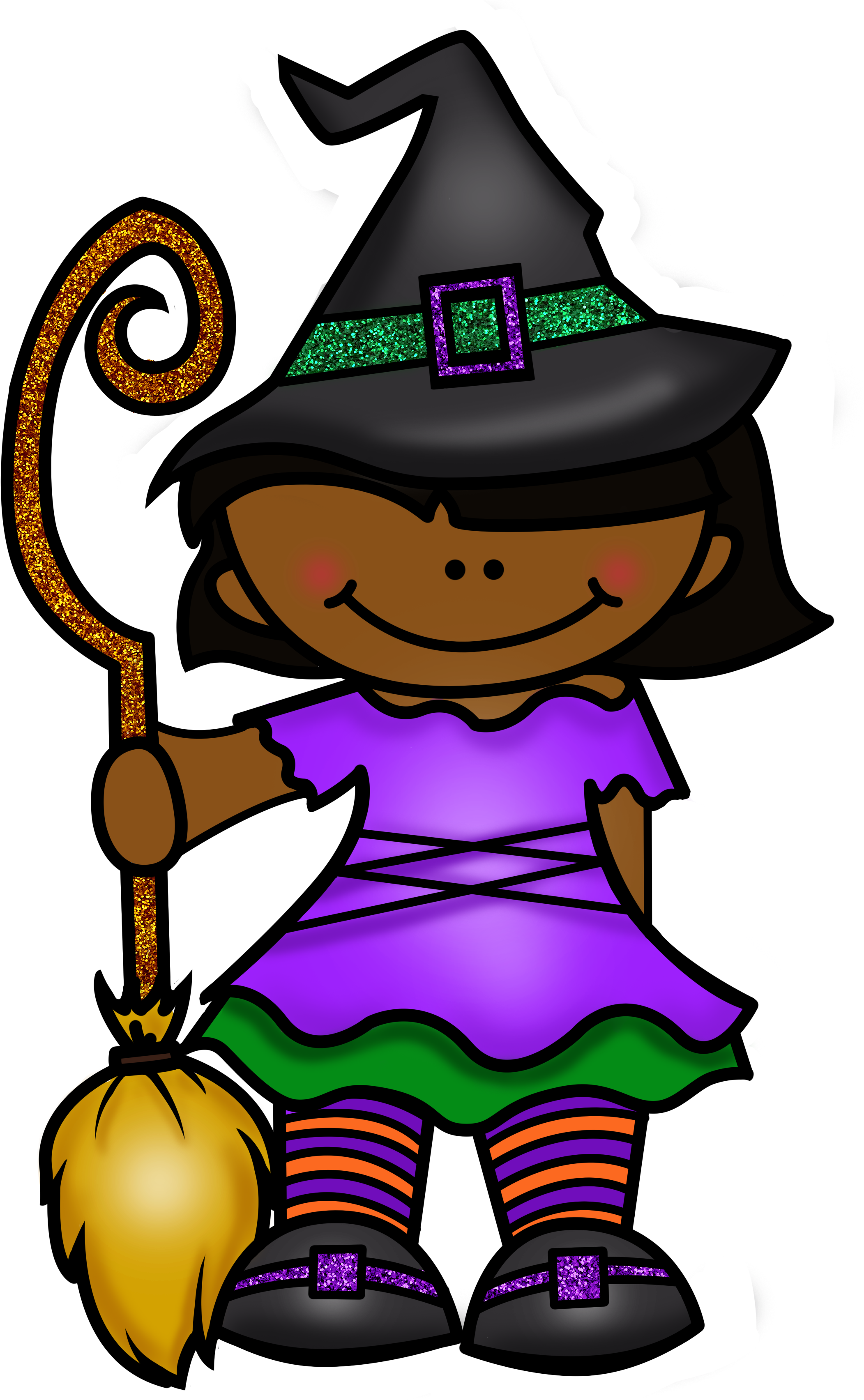 50 Glittery Witchy Witch - Cartoon (2163x3442)