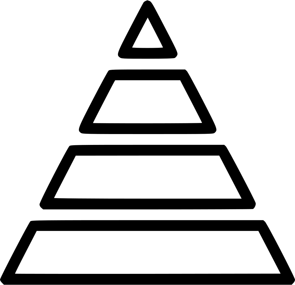 Business Company Finance Planning Pyramid Chart Statics - Pyramid Icon Png (980x948)