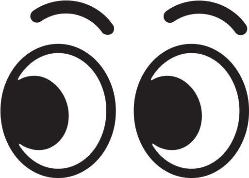 Eyes Icons - Eyes Emoji Black And White (512x512)
