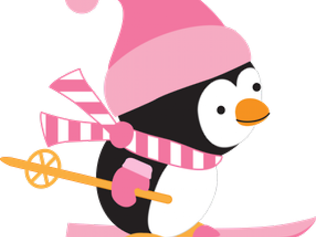 Ski Clipart Penguin - De Pingüinos Esquiando (640x480)
