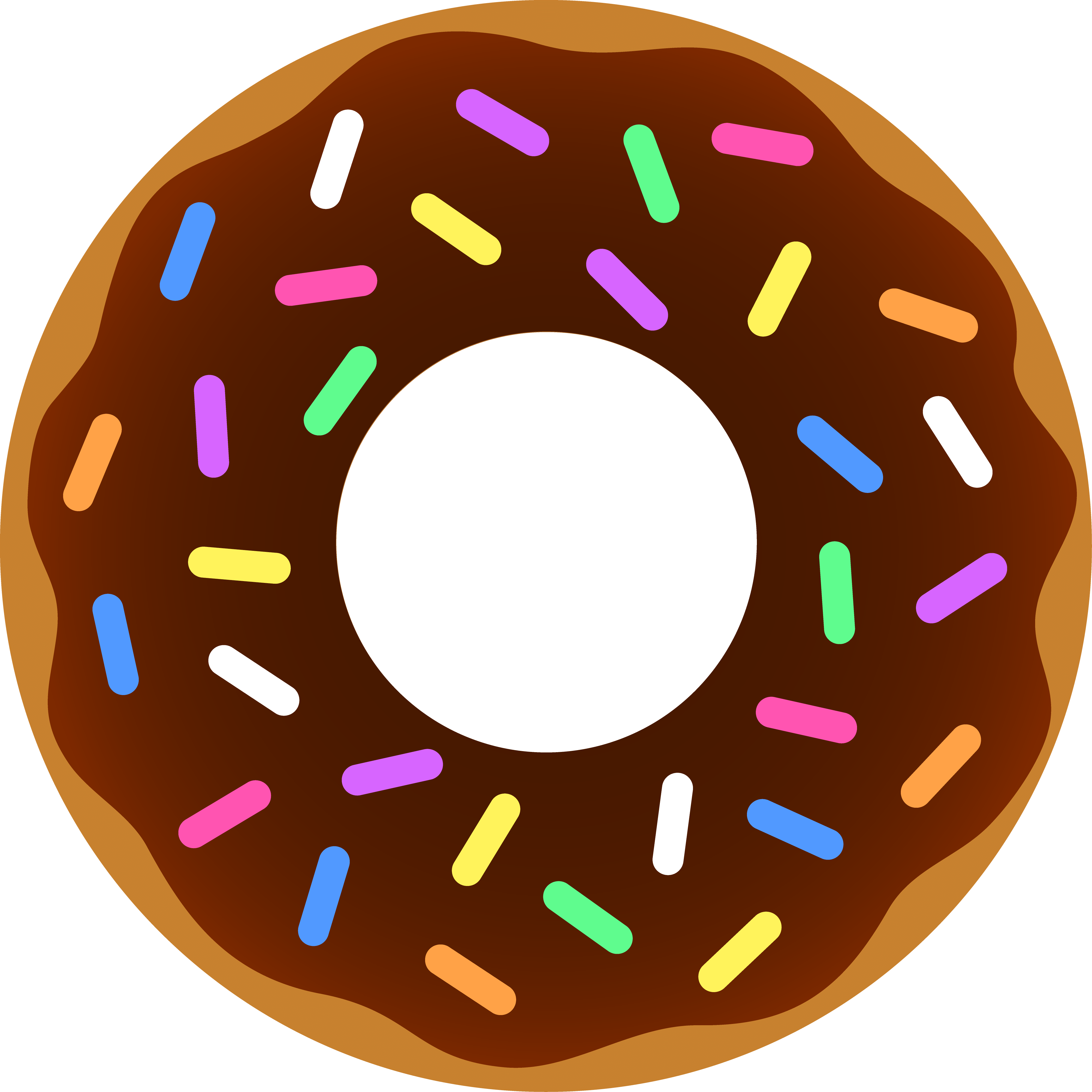 Sweet Clipart For Mobile Free Download - Doughnut Clipart (4187x4187)