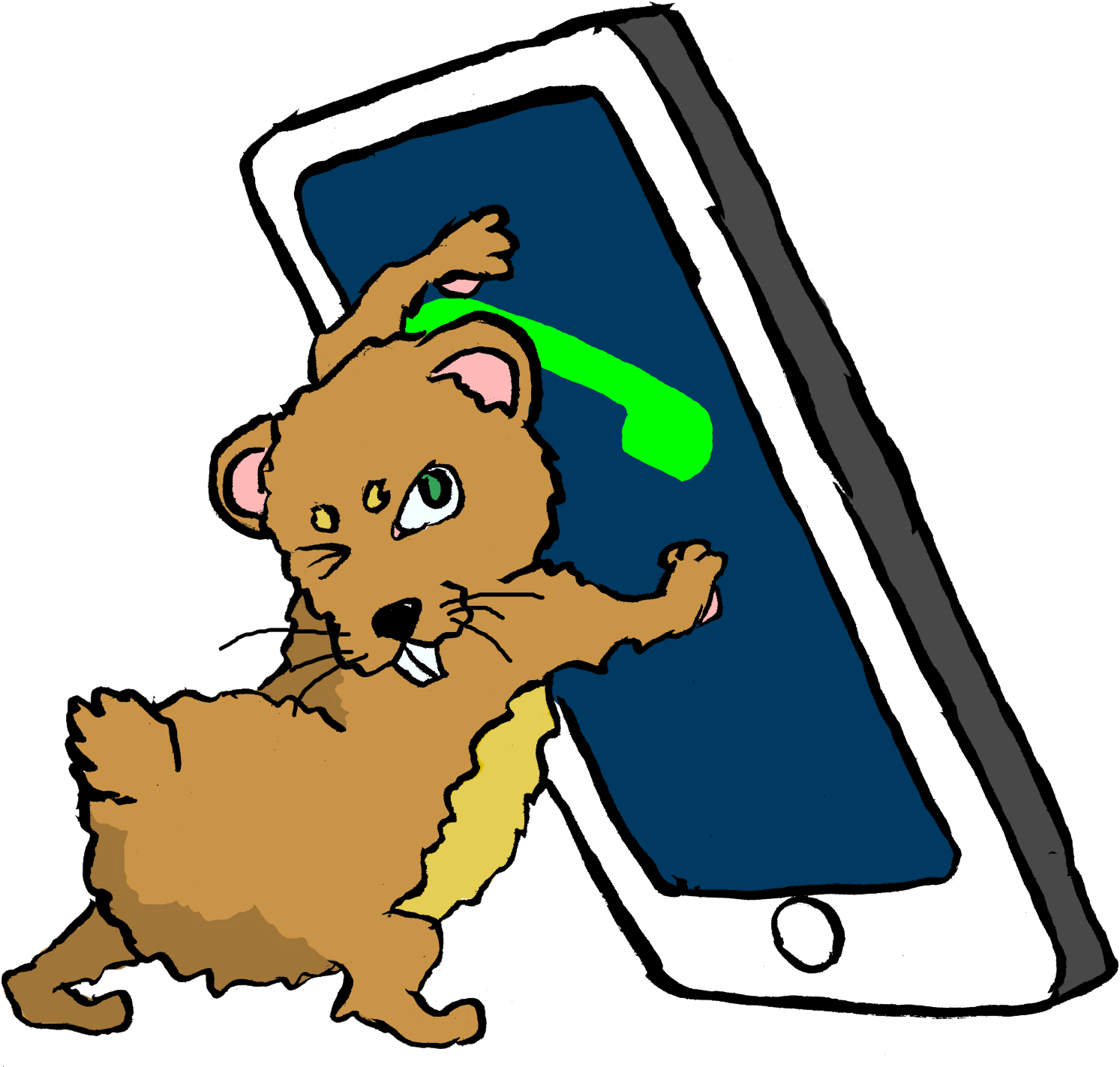 Our Community Hamster Attempting To Use A Mobile Phone - Our Community Hamster Attempting To Use A Mobile Phone (1599x1486)