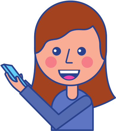 Young Girl With Mobile Phone In Her Hand - Mobile Phone (550x550)