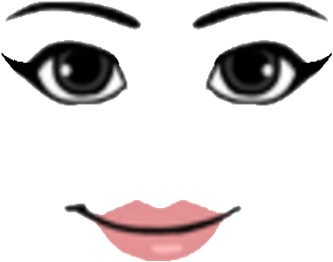 Woman Face W/ Cat's Eye Eyeliner - Roblox Girl Face (420x420)