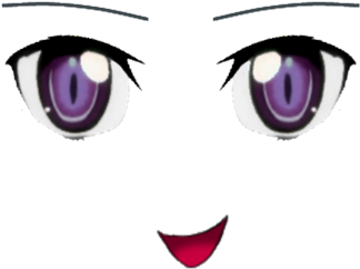 Anime Face Template - De Roblox Face Anime (420x420)