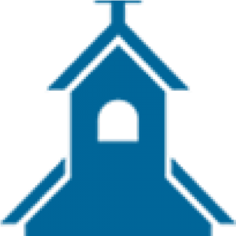 Steeple Clipart Blue Church - Church Icon Blue (640x480)