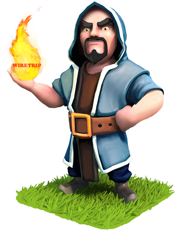 A Clan To Be In - Clash Royale Fire Wizard (1000x1037)