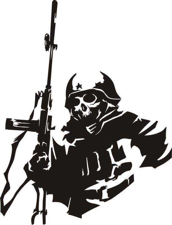Ak 47 Stencil 19, Buy Clip Art - Army Skull (551x720)