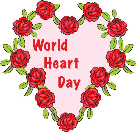 Clip Art Categories - World Heart Day Date (563x545)