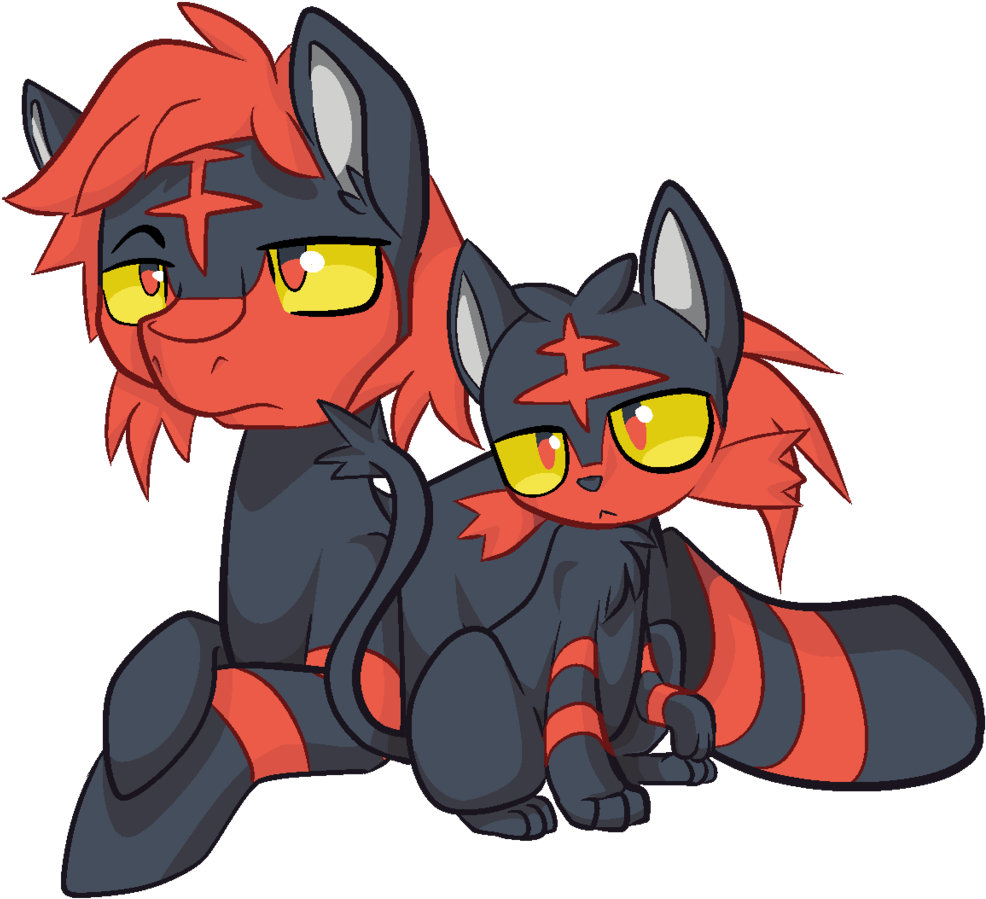 Paintsplatter, Litten, Pokémon, Pokémon Sun And Moon, - Pokemon Litten Pony (1024x1024)