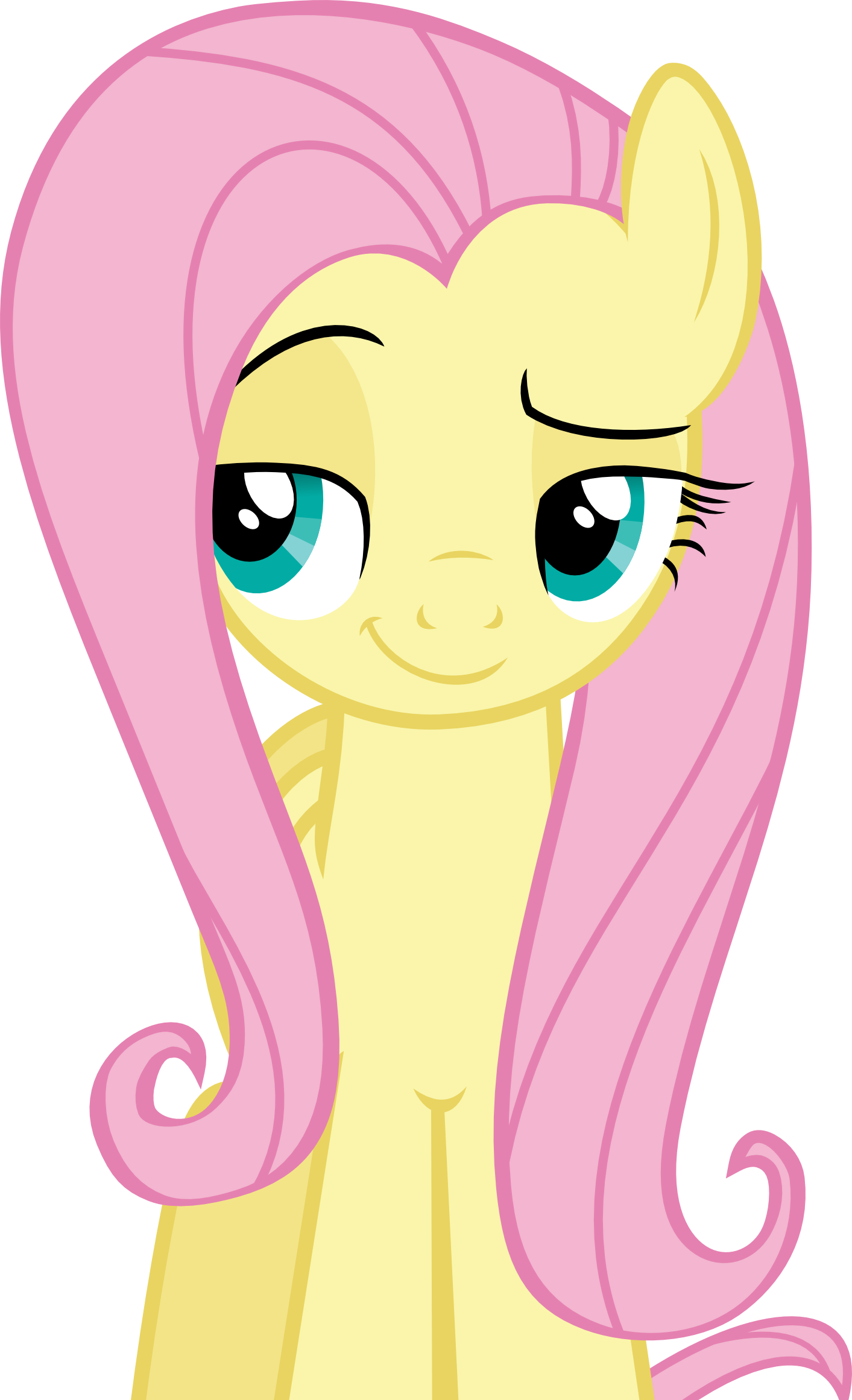 Fluttershy Vector - Smug Fluttershy Vector (1413x2322)