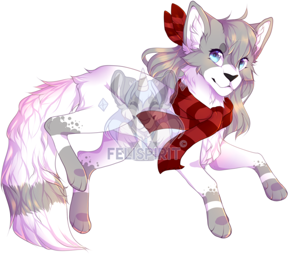 Snowy Wolf Art Commission By Felisnix - Art Museum (600x528)