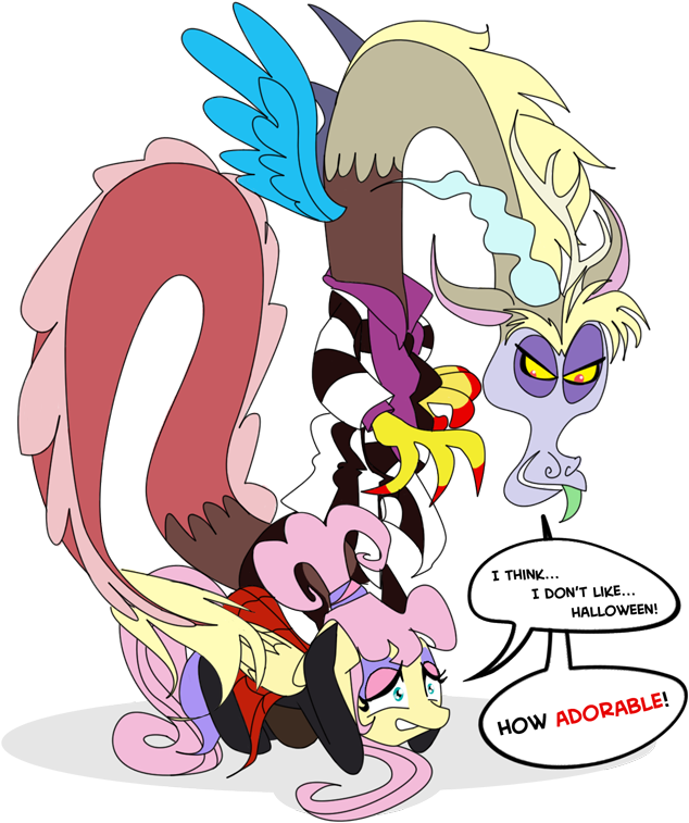 Fluttershy And Discord In Halloween Ml - Mlp Fluttershy And Discord (700x862)