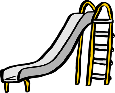 Playground Clipart - 溜 滑梯 簡 筆畫 (400x325)