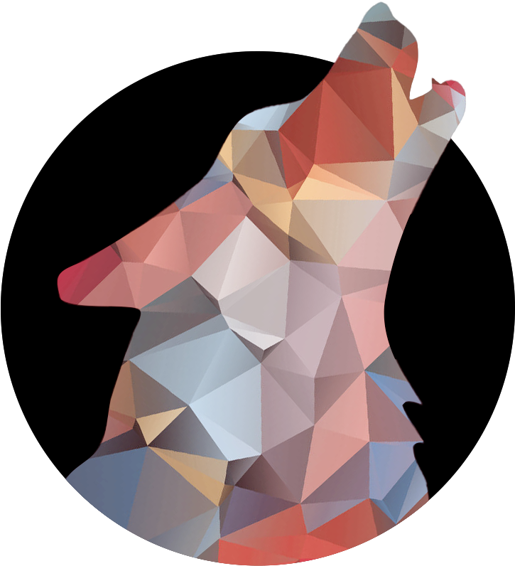 Wolf Head Above Moon Square - Wolf Head Above Moon Square (812x812)