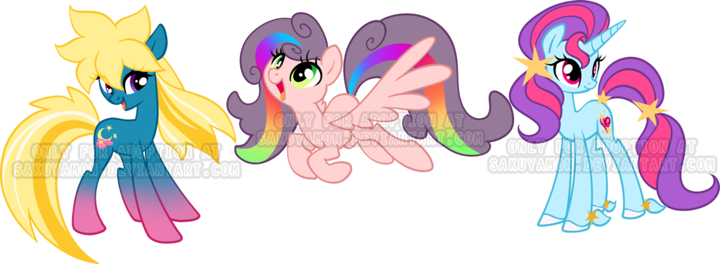 Random Pony Adoptable 9 By Sakuyamon - Cartoon (1024x376)
