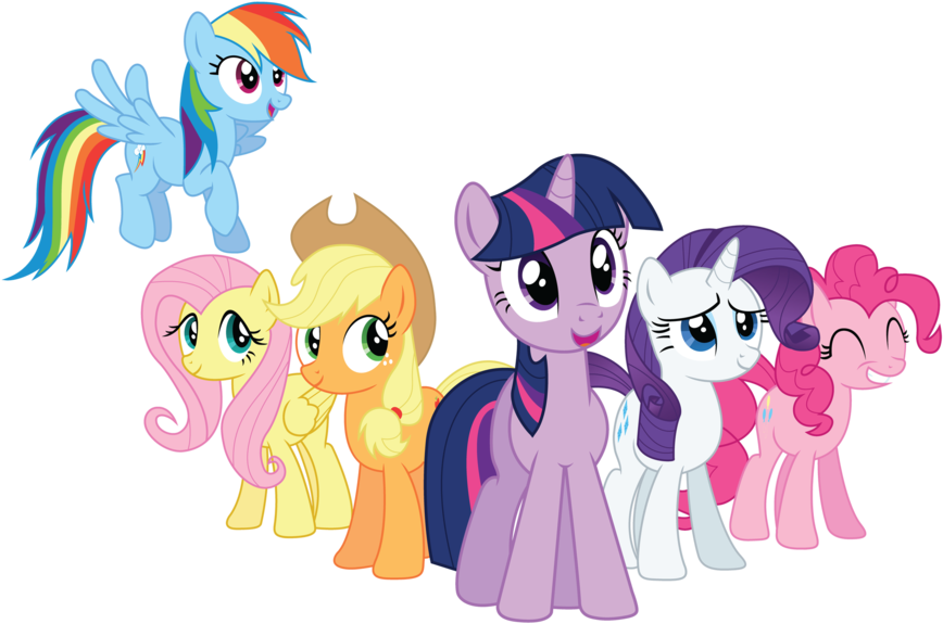 The Mane 6 By Rainbowderp98 - Mlp Mane 6 Vector (900x641)
