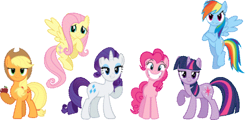 Mane Six Epilepsy Warning By Megabunneh - My Little Pony Main Characters (500x246)